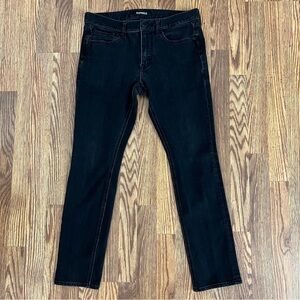 Express black 4 way stretch skinny jeans 33x32